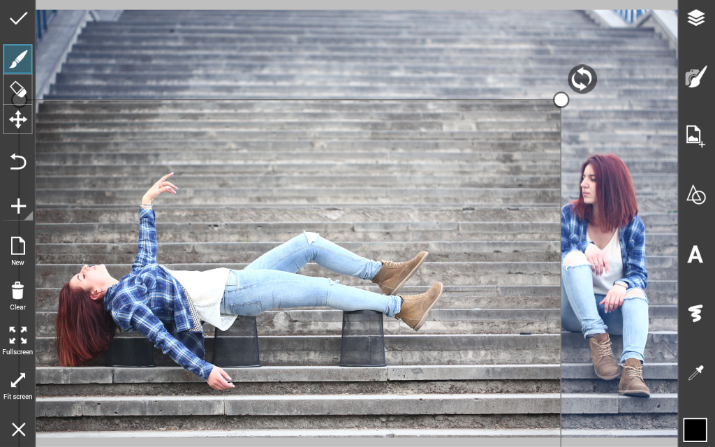 how to levitate using PicsArt photo editor